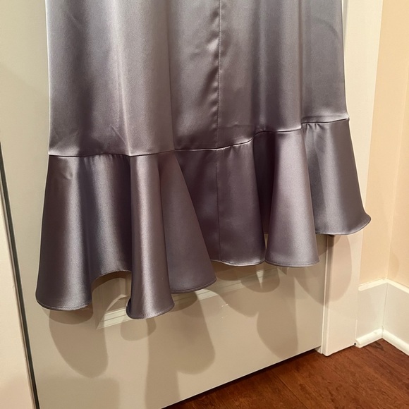 Revelry Paloma Satin Dress - French Blue - Size 8 - Picture 8 of 12